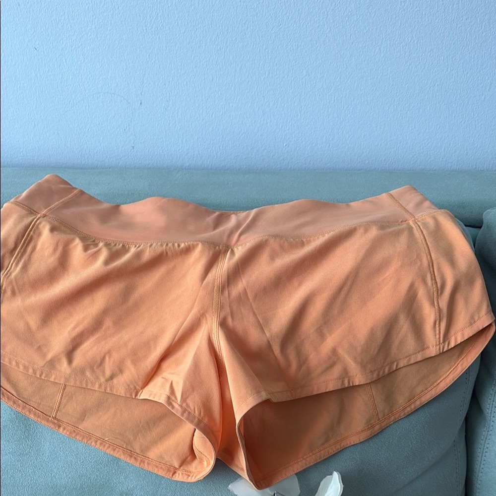lululemon Speed Up Peach Athletic Shorts
